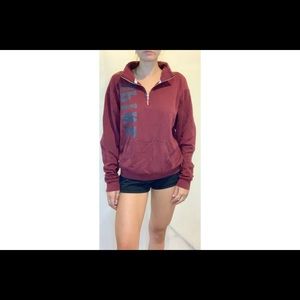 Half zip pullover sweatshirt